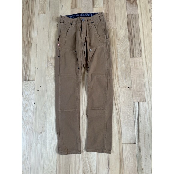 Dovetail Workwear Pants - Dovetail Workwear Maven X Pants Women's 0/30 Saddle Brown Slim Canvas Utility